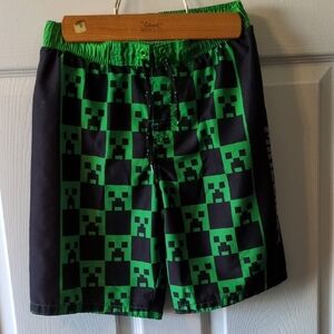 Green and Black Kids' Creeper Shorts